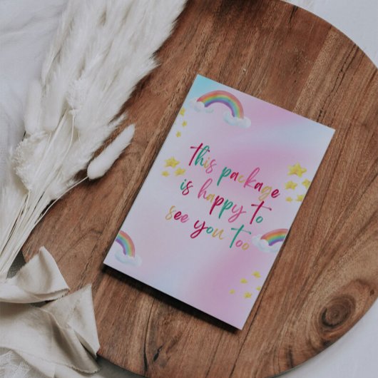 Rainbow Business Package Insert-Kaart Bedankkaart