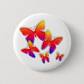 Rainbow Butterflies Button (Voorkant)