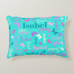Rainbow butterflies douanenaam aqua Isobel Accent Kussen