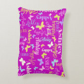 Rainbow butterflies, douanenaam Ashley paars Accent Kussen (Achterkant (Verticaal))