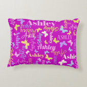 Rainbow butterflies, douanenaam Ashley paars Accent Kussen (Achterkant)