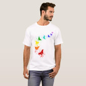 Rainbow Butterflies LGBT Gay Pride T-shirt (Voorkant volledig)