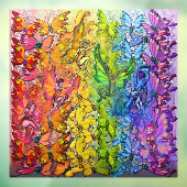 Rainbow Butterflies Pixings Window Cling Raamsticker (Vel 3)