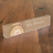 Rainbow Butterflies Script Teachers Daycare Naambordje (Zijkant)