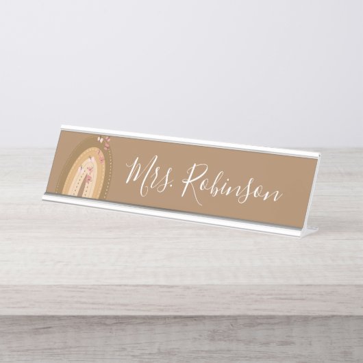 Rainbow Butterflies Script Teachers Name Bureau Naambordje (Voorkant)