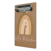 Rainbow Butterflies Script Teachers Name Mini Klembord (Angled2)