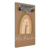 Rainbow Butterflies Script Teachers Name Mini Klembord (Schuin)