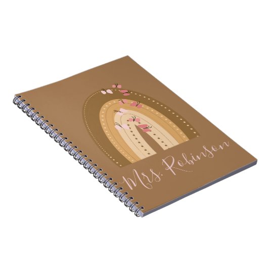 Rainbow Butterflies Script Teachers Name Notitiebo Notitieboek (Rechterzijde)