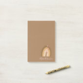 Rainbow Butterflies Script Teachers Name Post-it® Notes (Op bureau)