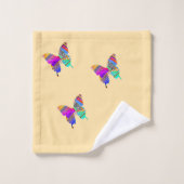 Rainbow Butterflies Vanilla Badhanddoek Set Bad Handdoek (Wasdoekje)