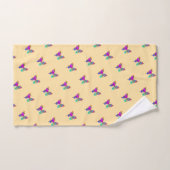 Rainbow Butterflies Vanilla Badhanddoek Set Bad Handdoek (Handdoek)