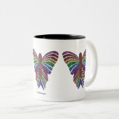 Rainbow Butterfly - 2-Tone Mok (11oz) (Voorkant rechts)