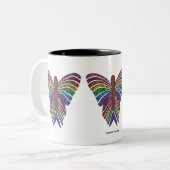 Rainbow Butterfly - 2-Tone Mok (11oz) (Voorkant links)