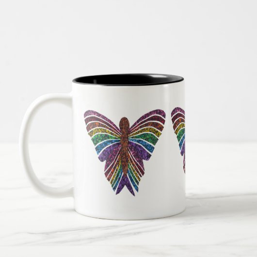 Rainbow Butterfly - 2-Tone Mok (11oz) (Links)
