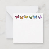 Rainbow Butterfly - Aangepaste notitiekaarten Notitiekaartje (Achterkant)