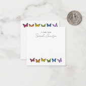Rainbow Butterfly - Aangepaste notitiekaarten Notitiekaartje (Voorkant / Achterkant in situ)
