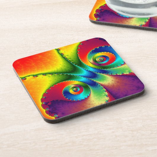 Rainbow Butterfly Abstract Drankjes Onderzetter (Linkerzijde)