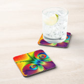 Rainbow Butterfly Abstract Drankjes Onderzetter (Rechterzijde)