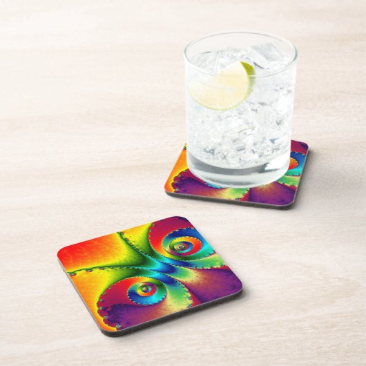 Rainbow Butterfly Abstract Drankjes Onderzetter (Rechterzijde)