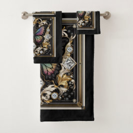 Rainbow Butterfly Art Deco Art Nouveau Bad Handdoek