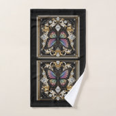 Rainbow Butterfly Art Deco Art Nouveau Bad Handdoek (Handdoek)