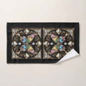 Rainbow Butterfly Art Deco Art Nouveau Bad Handdoek (Handdoek)