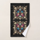 Rainbow Butterfly Art Deco Art Nouveau Bad Handdoek (Handdoek)