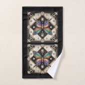 Rainbow Butterfly Art Deco Art Nouveau Bad Handdoek (Handdoek)