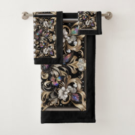 Rainbow Butterfly Art Deco Art Nouveau Bad Handdoek