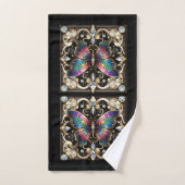 Rainbow Butterfly Art Deco Art Nouveau Bad Handdoek (Handdoek)