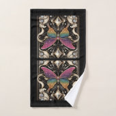 Rainbow Butterfly Art Deco Art Nouveau Bad Handdoek (Handdoek)