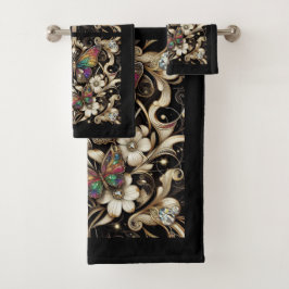 Rainbow Butterfly Art Deco Art Nouveau Bad Handdoek