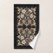 Rainbow Butterfly Art Deco Art Nouveau Bad Handdoek (Handdoek)
