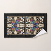Rainbow Butterfly Art Deco Art Nouveau Bad Handdoek (Handdoek)