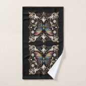 Rainbow Butterfly Art Deco Art Nouveau Bad Handdoek (Handdoek)