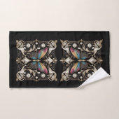 Rainbow Butterfly Art Deco Art Nouveau Bad Handdoek (Handdoek)