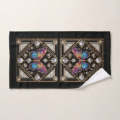 Rainbow Butterfly Art Deco Art Nouveau Bad Handdoek (Handdoek)