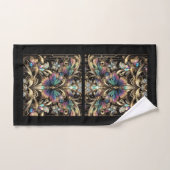 Rainbow Butterfly Art Deco Art Nouveau Bad Handdoek (Handdoek)