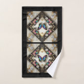 Rainbow Butterfly Art Deco Art Nouveau Bad Handdoek (Handdoek)