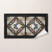 Rainbow Butterfly Art Deco Art Nouveau Bad Handdoek (Handdoek)
