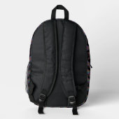 Rainbow Butterfly (black) - Backpack Bedrukte Rugzak (Achterkant)
