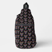 Rainbow Butterfly (black) - Sling Bag (Voorkant)