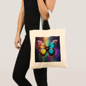 Rainbow Butterfly Canvas tas (Voorkant (product))