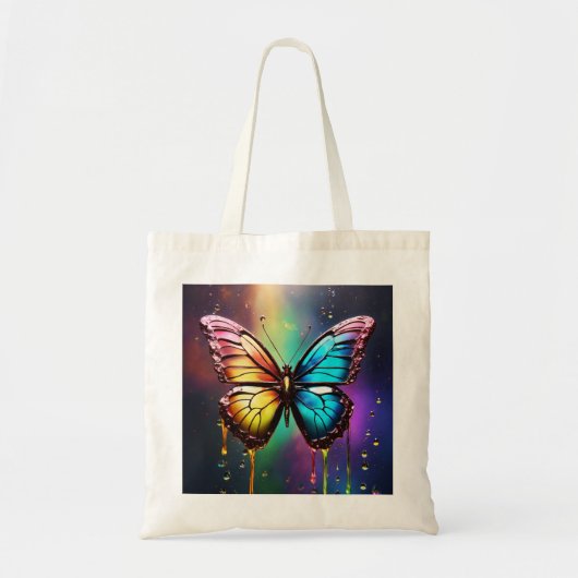Rainbow Butterfly Canvas tas (Voorkant)