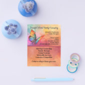 Rainbow Butterfly Counseling Therapie Psychotherap Flyer (Enkel)