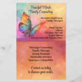 Rainbow Butterfly Counseling Therapie Psychotherap Flyer (Voorkant)