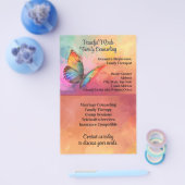 Rainbow Butterfly Counseling Therapie Psychotherap Flyer (Enkel)