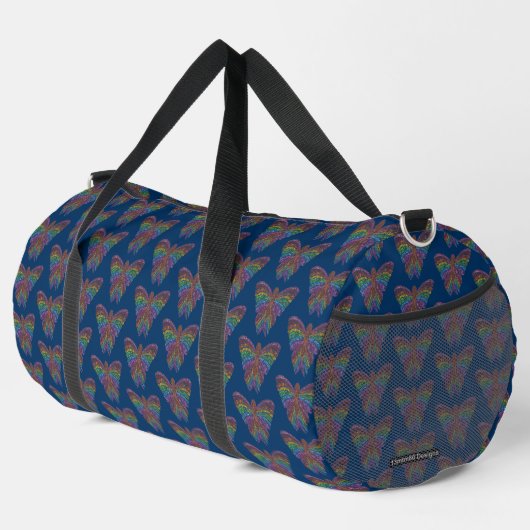 Rainbow Butterfly (dark blue) - Duffel Bag Plunjezak (Rechterhoek)