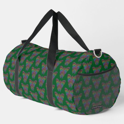 Rainbow Butterfly (dark green) - Duffel Bag Plunjezak (Rechterhoek)