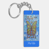 Rainbow Butterfly Diabetes Sleutelhanger (2 sided) (Voorkant Links)